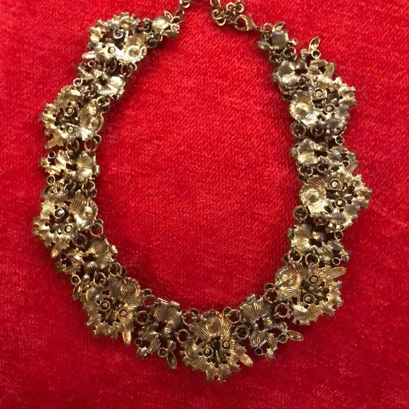 Elegant Gold and Silver Statement Necklace - Picture 5 of 9